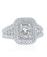 GIA Certified 1.94 TCW Radiant Cut Diamond Engagement Ring 14k White Gold - $128,490.67 MXN