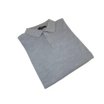 Mens PRINCELY Soft Merinos Wool Sweater Knits Light Weight Polo 1011-40 Lt Gray image 5