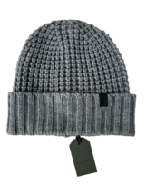 AllSaints Thermal Stitch Knit Beanie Hat Grey Marl ( O/S ) - £63.13 GBP