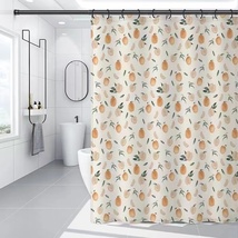 RASGRUTA Shower curtains Waterproof Fruits Printing Shower Curtain, Peachy Pink - £20.43 GBP