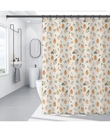 RASGRUTA Shower curtains Waterproof Fruits Printing Shower Curtain, Peac... - £20.59 GBP