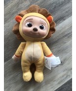 Cocomelon JJ LION Cat 8&quot; Yellow Plush Doll Soft Toy w/ Plastic Face - £4.71 GBP