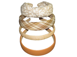 Four Piece Headband Bundle Preppy Plaid + Animal Print + Faux Leather + ... - £26.97 GBP