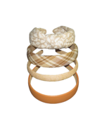 Four Piece Headband Bundle Preppy Plaid + Animal Print + Faux Leather + ... - $34.99