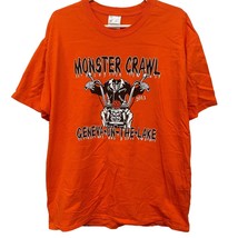 Monster Crawl Geneva on the Lake 2013 Pub Bar Crawl T Shirt Orange Hallo... - £19.02 GBP