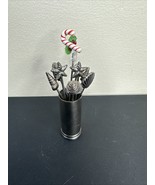 Pier 1 Silver Tone Seashells Cheese Hors D&#39;oeuvre Appetizer Forks Picks ... - $428.38 MXN