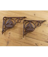 2 CAST IRON ANTIQUE STYLE SAIL BOAT NAUTICAL BRACKETS GARDEN BRACES SHEL... - €18,96 EUR