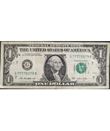 US$1 2013 Federal Reserve Bank Note 5 of a Kind Lucky 7's #77775079 - $5.95