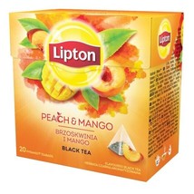 Lipton Black Tea: Peach Mango -1 box/ 20 tea bags -FREE US SHIPPING - $9.16