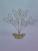 Disney Mickey Icon Metal Wire Photo Holder Tree 10 Clip Silver Tone - $29.98