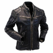Genuine Leather jacket stylish for men Handmade biker gothic vintage blu... - £139.13 GBP