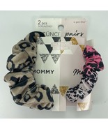 Scunci Pairs 2 Piece Scrunchies Mommy And Me Leopard Print &amp; Pink Leopar... - $6.79 CAD
