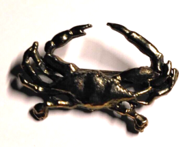Vintage Silver Tone Crab Brooch Pin 1.5 Inch Dainty Beach Animal Pin Unbranded - £12.19 GBP