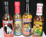 RARE! x4 hot sauce GLASS COLLECTIBLE BOTTLE New Old Stock Iguana Texas S... - $34.99