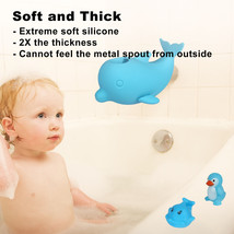 Blue Dolphins Bathroom Spout Cover Faucet Cover Baby Bath Bathtub Toys S... - £18.73 GBP