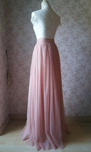 Dusy Pink Full Maxi Tulle Skirt Custom Plus Size Wedding Bridesmaid Tulle Skirt image 11