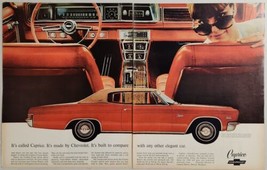 1965 Print Ad The 1966 Chevrolet Caprice Custom Coupe Red Elegant Car - £16.93 GBP