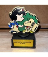 Vintage Aviva World Greatest Nurse Trophy Snoopy &amp;Lucy Peanuts Low $ &amp; M... - €168,87 EUR