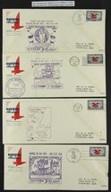 Set of 4, First Air Mail Flight Eastern Airlines 1938, Col. W. H. Eaton Virginia - £15.15 GBP