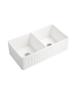 White Farmhouse Apron-Front Kitchen Sink - $609.98 CAD