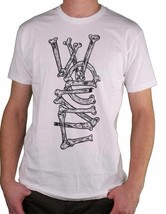 WeSC We Are Superlative Conspiracy Bianco Uomo Breakin Ossa Logo T-Shirt Nwt - £14.12 GBP