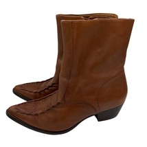 VINTAGE ACME Made in Brazi Leather Heeled Boots Size 10 Made in Brazil - $1,623.52 MXN