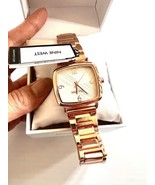 New Nine West Women&#39;s Rose Gold-Tone Bracelet Watch With Case - €23,76 EUR