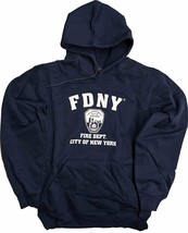 Kids FDNY Fire Department of New York Hoodie Navy White Sweatshirt XS-L - £23.48 GBP+