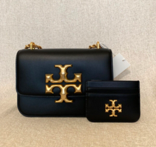 NWT Tory Burch Black Eleanor Small Convertible Shoulder Bag + Card Case $776 - £548.73 GBP