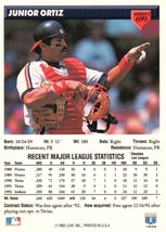 Donruss 93 1992 Baseball Card Series 2 #699 Junior Ortiz Indians - £1.38 GBP