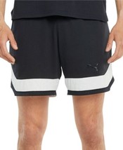 PUMA Mens Activewear Train Vent Moisture-Wicking Colorblocked Shorts,Bla... - £31.87 GBP