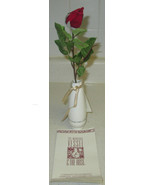 THE MARRIAGE VESSEL VASE WITH ARTIFICIAL RED ROSE SIGNED ROGER COLEMAN NEW - $91.56 CAD