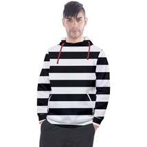Black and white strip villain punk rock metal Pullover sweater hoodie - £38.35 GBP