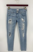 Hudson Skinny Jeans Womens Size 25 Light Blue Distressed Denim - $44.55