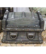 Caribbean Barbarian Pirate Davy Jones Spiked Treasure Chest Small Decora... - £30.53 GBP