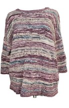 J.Jill Sz LP Intarsia Mixed Texture Marled Cotton Blend Crewneck Sweater... - £15.92 GBP