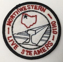 Vintage Train Patch Northwestern Ohio Live Steamers RR Railroad 3&quot; Round... - £9.81 GBP