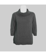 Charter Club Cowl Neck Marled Sweater Size M Gray - £19.54 GBP