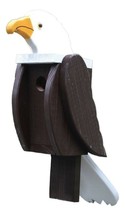 AMERICAN EAGLE BIRDHOUSE - Solid Wood Bald Eagles House Amish Handmade i... - £62.90 GBP