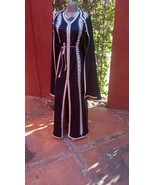 New luxury wedding Blue and Silver kaftan dress for women with cloak han... - £291.12 GBP