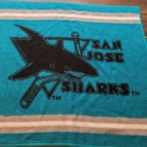 Vintage Biederlack San Jose Sharks NHL Hockey Fan Soft Warm Cozy Acrylic Blanket - £47.36 GBP