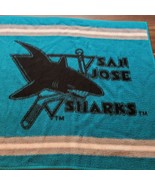 Vintage Biederlack San Jose Sharks NHL Hockey Fan Soft Warm Cozy Acrylic... - £47.36 GBP