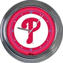 Philadelphia Phillies MLB 276 Neon Wall Clock 15&quot; Diameter - £53.65 GBP