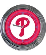 Philadelphia Phillies MLB 276 Neon Wall Clock 15&quot; Diameter - $92.36 CAD