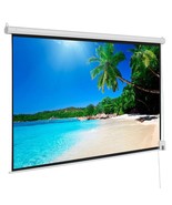 92&quot; 16:9 80&quot; x 45&quot; Viewing Area Motorized Projector Screen with Remote C... - £152.45 GBP