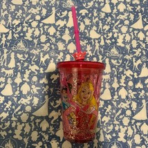 New Disney Princess Belle Jasmine Tiana Cinderella Cup / Tumbler with Straw - $20.27