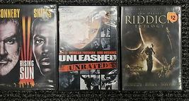 Action DVD Bundle: Rising Sun, Unleashed Unrated, Riddick Trilogy - £14.18 GBP