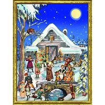 Victorian Winter Villagers German Christmas Advent Calendar Countdown Ge... - $14.98