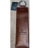 Brown Faux Leather Single-Bottle Wine Tote by Viski® Fleming’s - £19.62 GBP