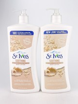 St Ives Soothing Oatmeal Shea Butter Body Lotion 21oz Pump Lot Of 2 Paraben Free - £25.07 GBP